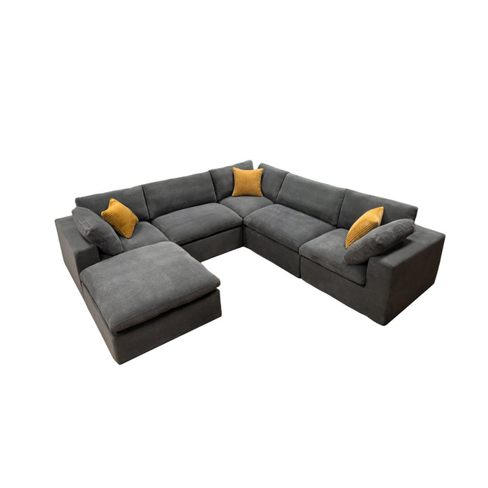 Custom Configuration Modular Sectional & Toss Pillows