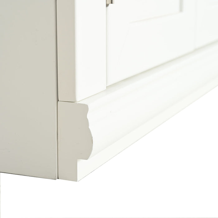 Retro Style Hutch Cabinet With Glass Door, China Cabinet For Home