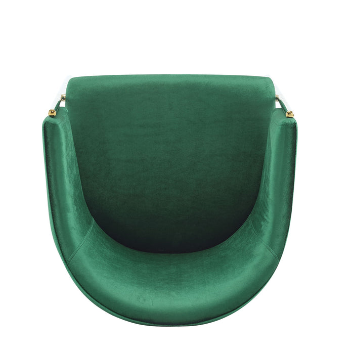 Modern Upholstered Dining Chair With Frame And Plush Velvet