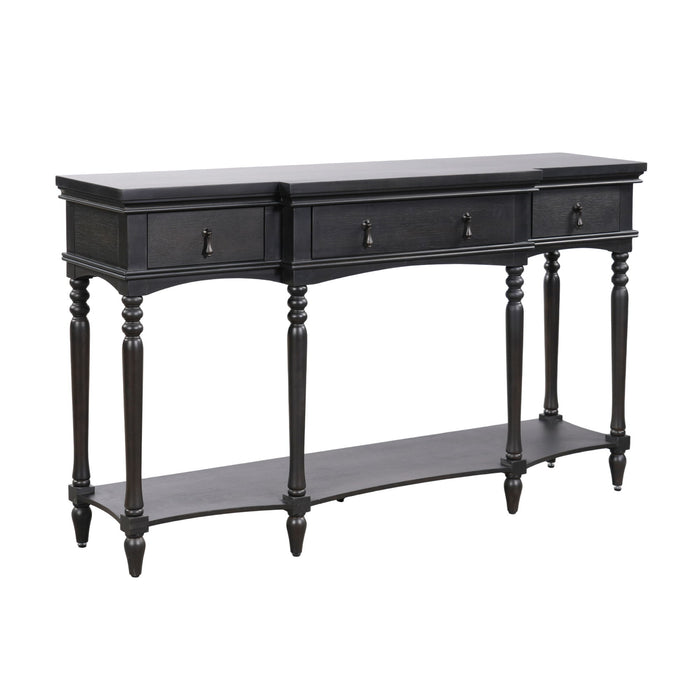 Retro Console Table With 3 Soft Close Drawers