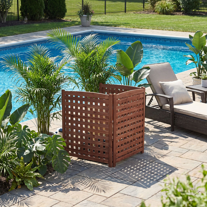 3 Panel Outdoor Air Conditioner Fence Screen