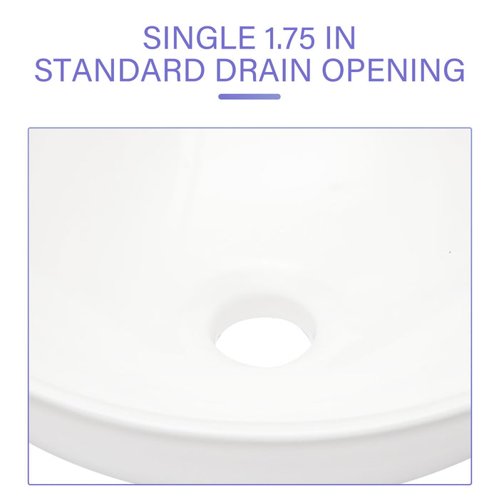 Modern Ceramic Circular Vessel Bathroom Sink