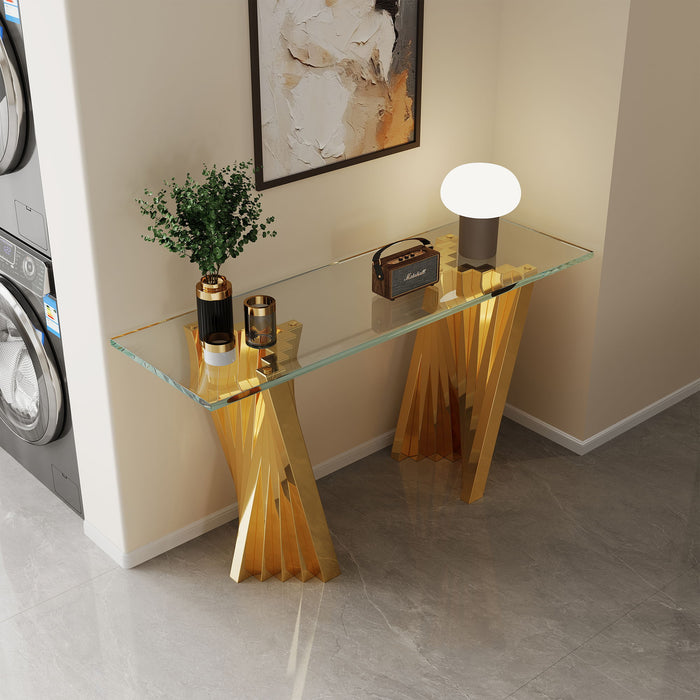 Table With Twisted Fan Shaped Legs