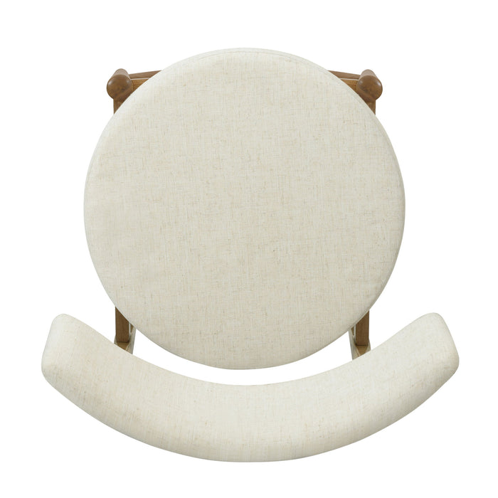 Mid Century Modern Counter Stools, Fabric Upholstered Chairs