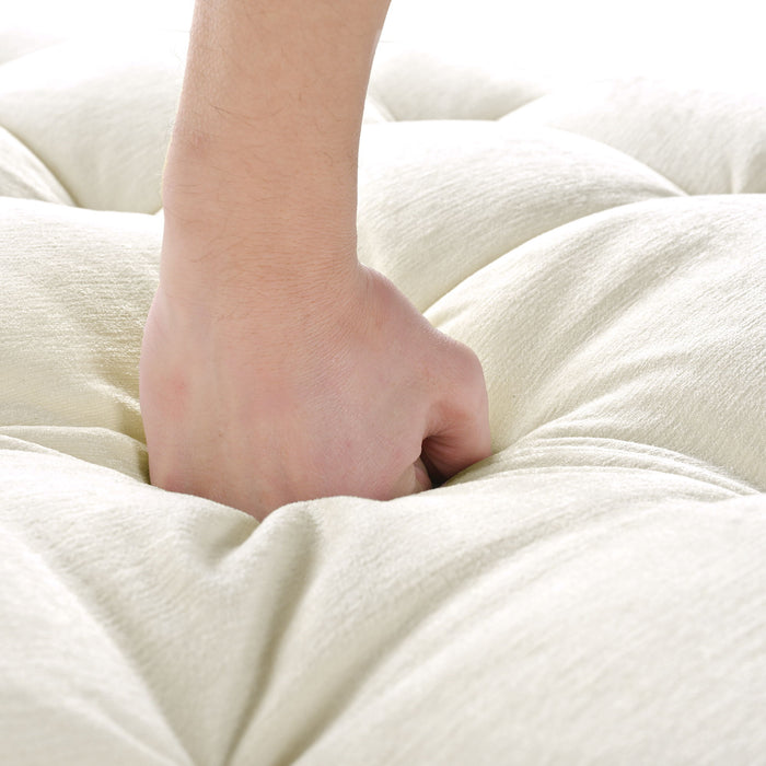 Modern Chaise Lounge Upholstered Sofa Couch With Tufted Seat And Detachable Pillows For Living Room