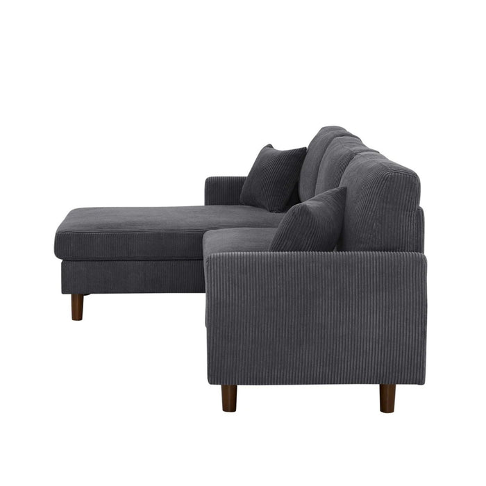 Upholstered Sectional With Toss Pillows