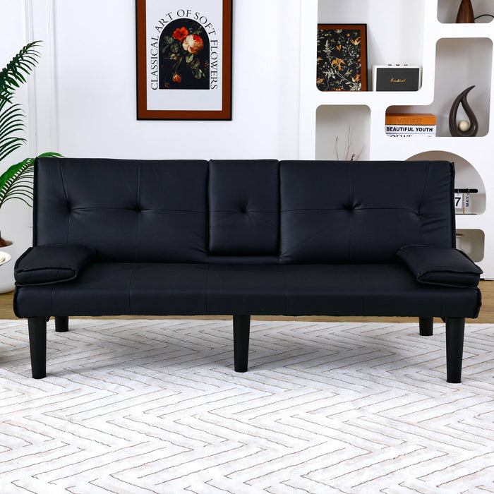 Sofa Bed With Foldable Design And Cup Holder