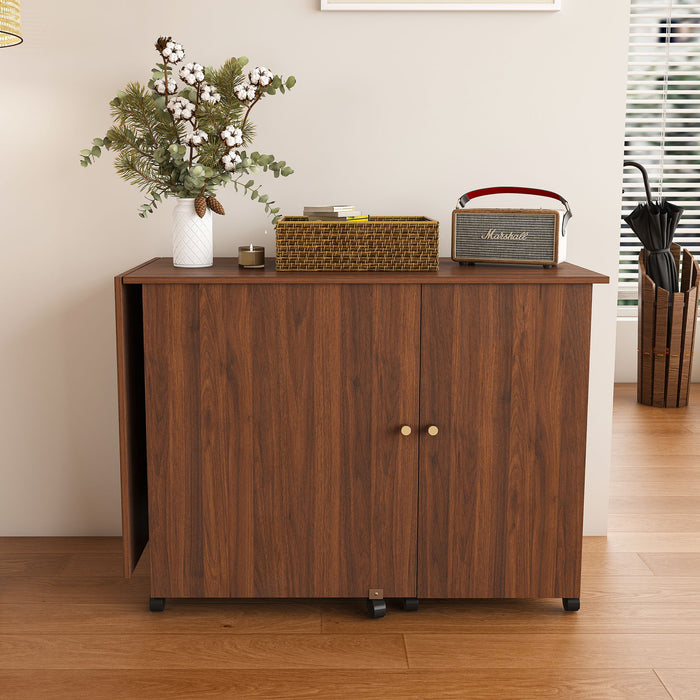 Foldable Sewing Table With Locking Casters