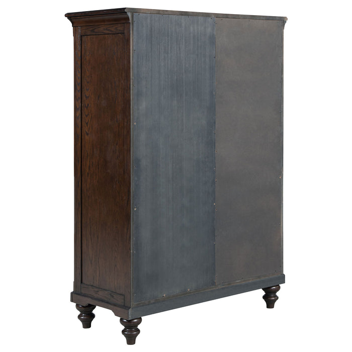 Berwick - 6 Drawer Chest With Door - Dark Oak