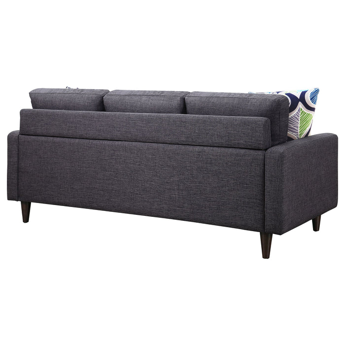 Montebello - Tufted Sofa With Track Arm Upholstered - Gray