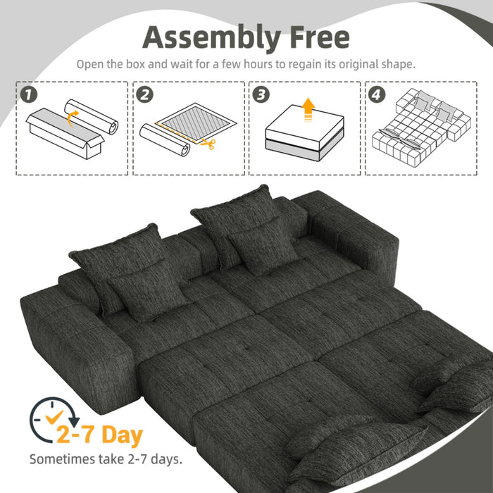Modern Oversized Diy Combination, Modular Sectional Sofa With Pillows