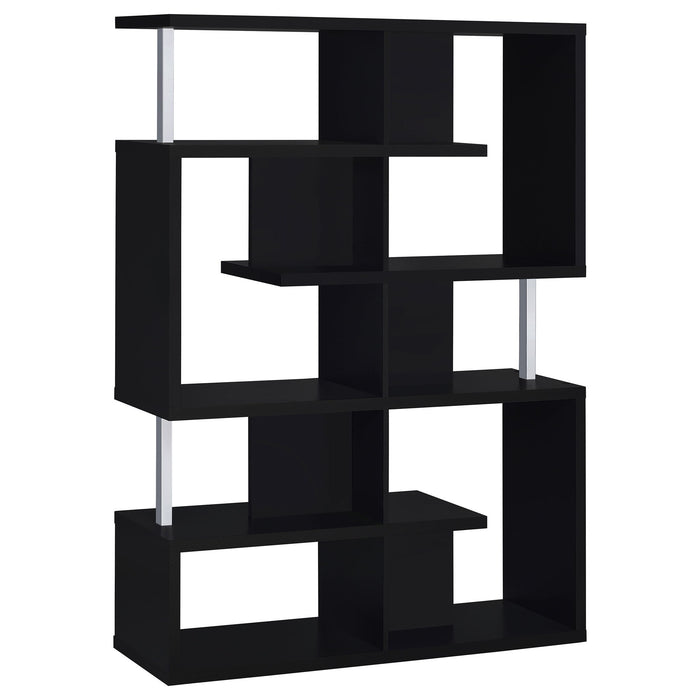 Copper - 5 Shelf Bookshelf Storage Unit - Black