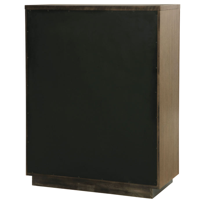 Moraga - 5 Drawer Chest Of Drawers - Ash Brown