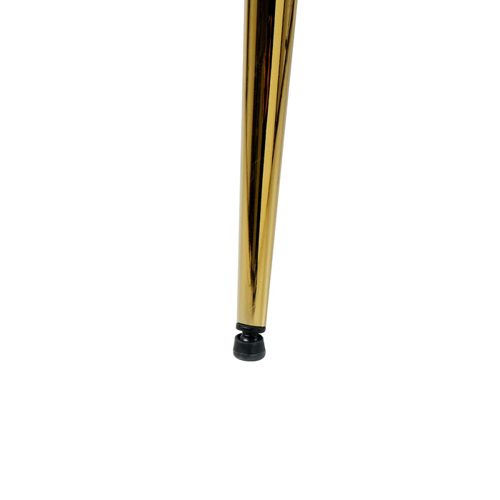 Modern Teddy Wool Dining Chair With Plated Metal Legs Upholstered Fabric Side Chair (Set of 4) - Black