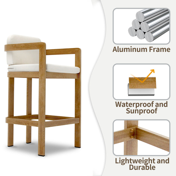Bar Stool For Gardens And Patio (Set of 2) - Wood