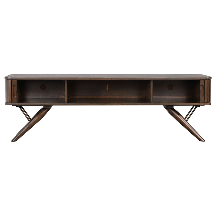 Stewart - TV Stand With Sliding Doors - Walnut