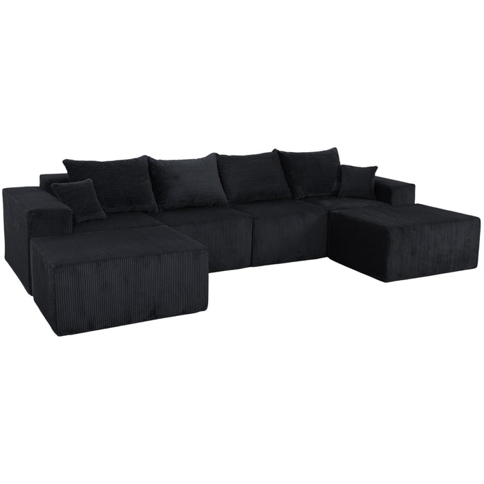 Modular Sectional Sofa, Convertible Couch With Chaise Corduroy