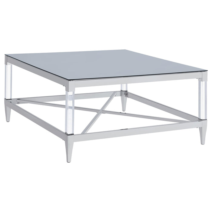 Wallingsford - 2 Piece Square Coffee And End Table Set - Chrome