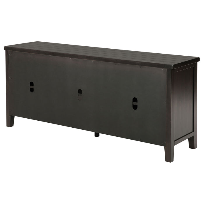 Sutter - 2 Door TV Stand With Mission Design - Dark Brown