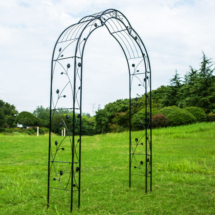 Metal Garden Arch Assemble Freely With 8 Styles Garden Arbor Trellis Climbing Plants Support Rose Arch