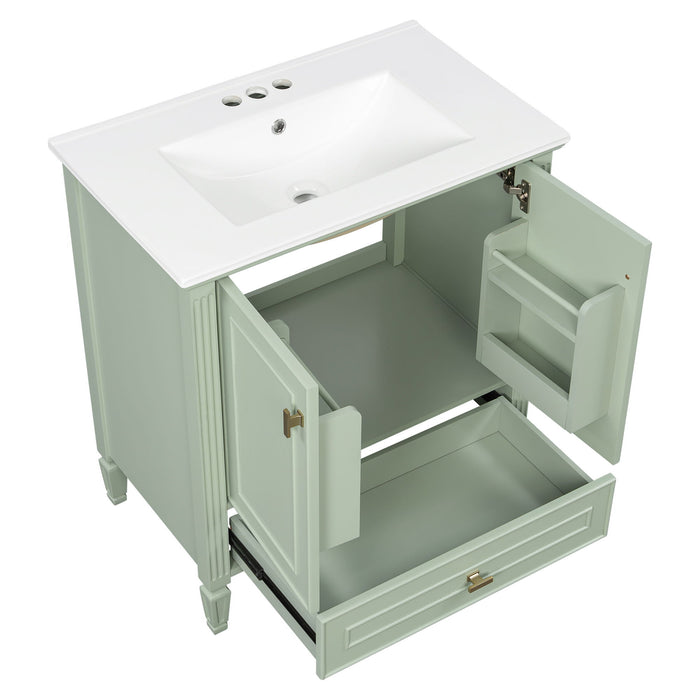 Freestanding Vanity With 1 Drawer & 2 Soft Close Doors With Door Mounted Storage
