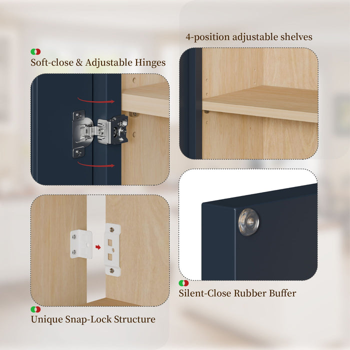 Shaker Base Cabinet With Soft-Close Hinges, Adjustable Shelf
