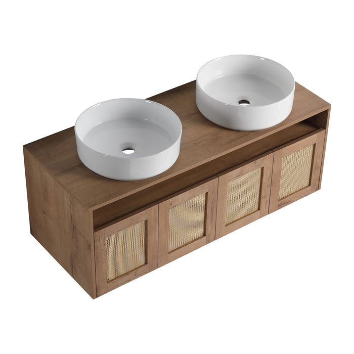 Bathroom Vanity & Art Sink, 2 Soft Close Doors, Float Mounting Design