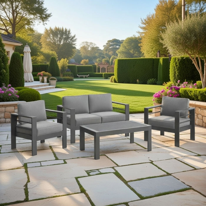 Outdoor Patio Set All-Weather With Thick Cushions