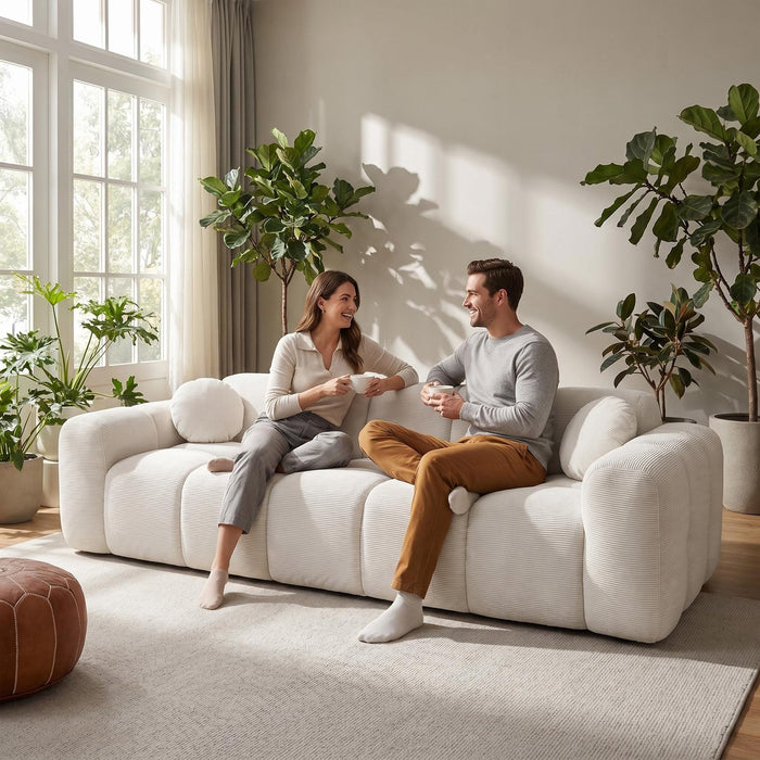 Extra Large Compression Sofa, Cloud Puff Couch For Living Room