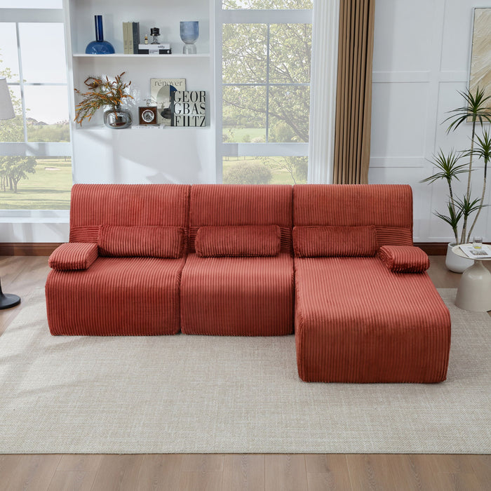 Oversized Sectional Sofa, Living Room Seating With Modular Design