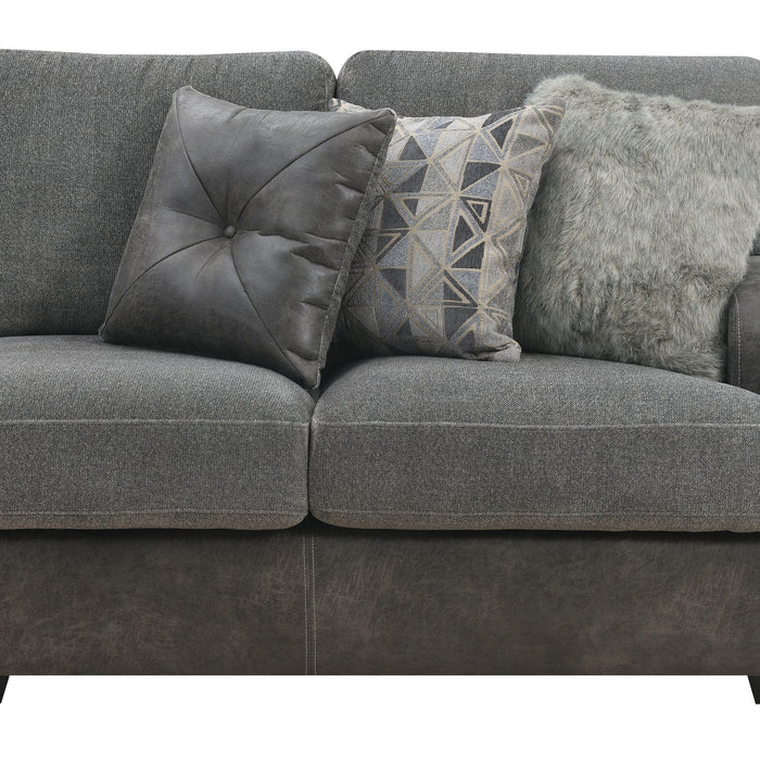 Berlin - 3 Piece Sectional Fabric - Gray & Sanded