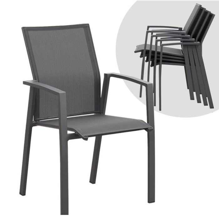 Patio Stackable Dining Chairs (Set of 4)