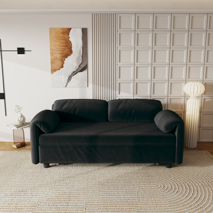 Sofa, Dual Purpose Lounge With Retractable Queen Size Bed