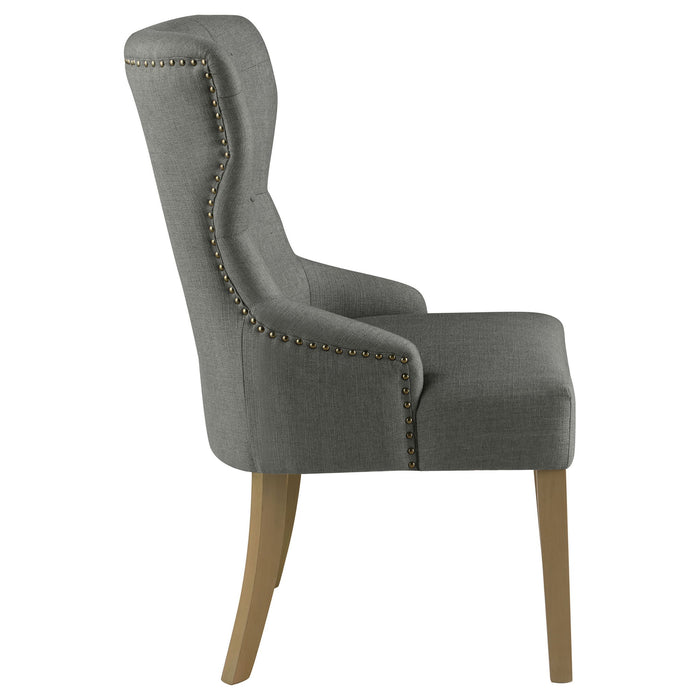 Tufted Dining Chair With Button Tufting And Nailhead Trim