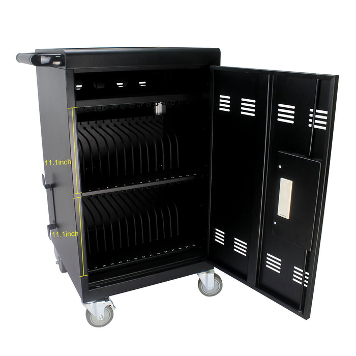 Mobile Charging Cart And Cabinet For Tablets Laptops 30 Device With Combination Lock
