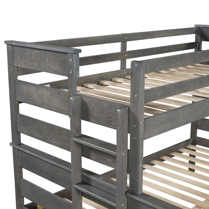 Detachable Design Bunk Bed With Ladder