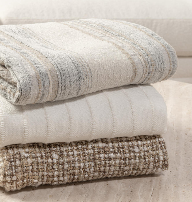 Throws - 50" x 70" TC Rockport Throw - Ivory Multi