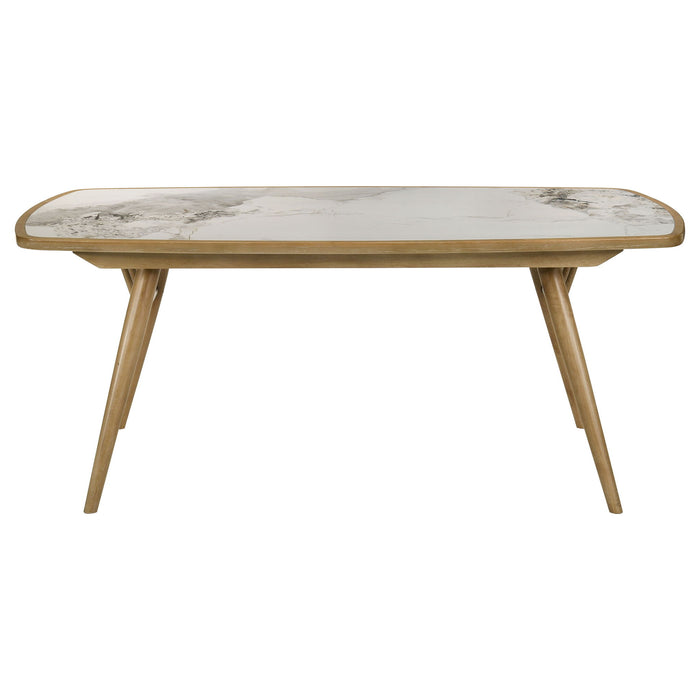 Teleli - 7 Piece Dining Set - Natural / Gray
