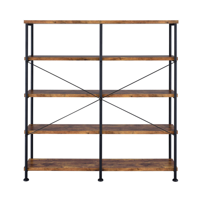 Double Wide Bookcase Shelves - Brown