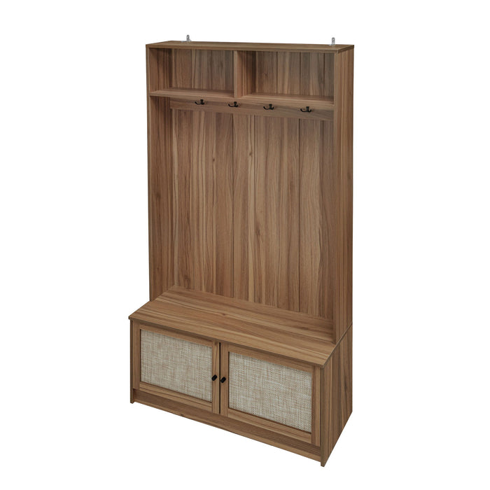 Modern Storage Closet For Bedroom, Entryway, Or Living Room - Walnut