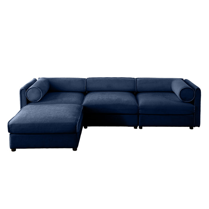 Contemporary Elegant Sofa With Storage And Ottoman