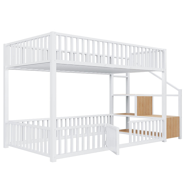 Bunk Bed With Storage Ladder, Compact Design