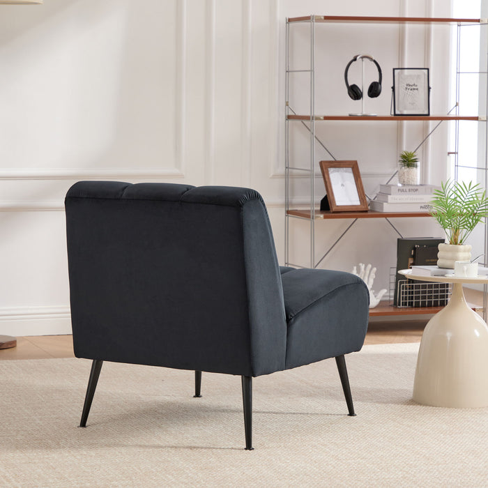 Upholstered Armless Chair For Living Room