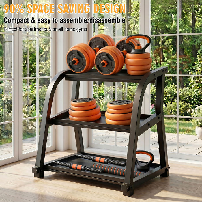 Adjustable Dumbbell Set, 4 In 1 Convertible Weights