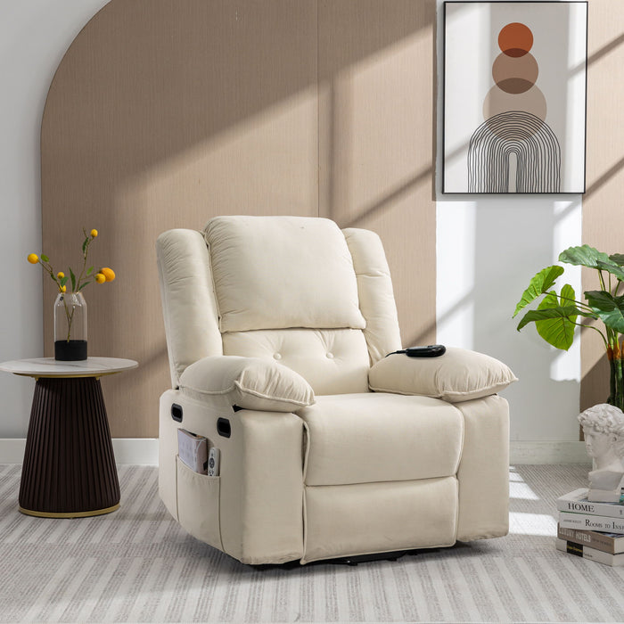 Massage Recliner Power Lift Chair With Adjustable Massage And Heating Function