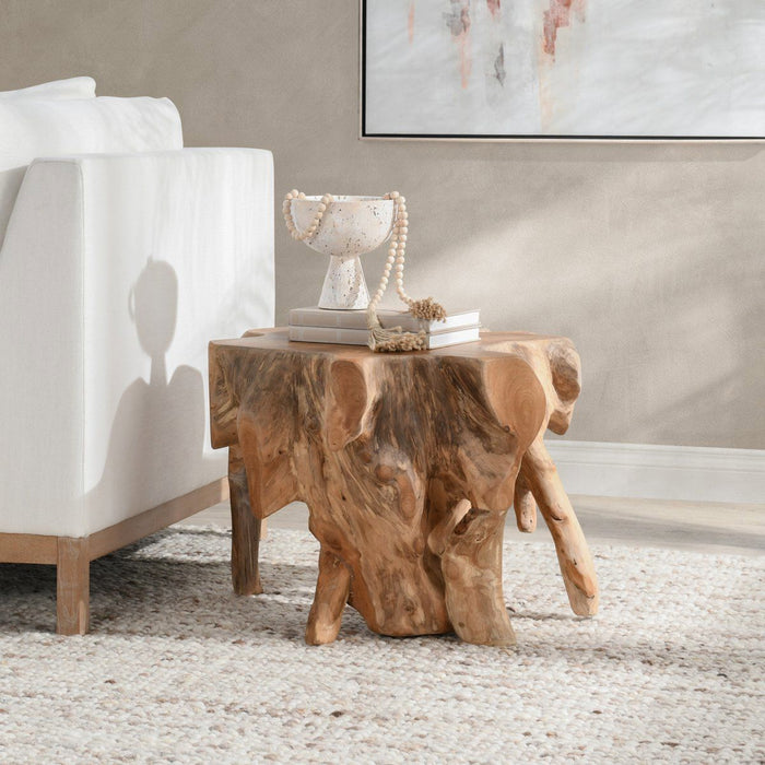 Cypress - Teak Root End Table