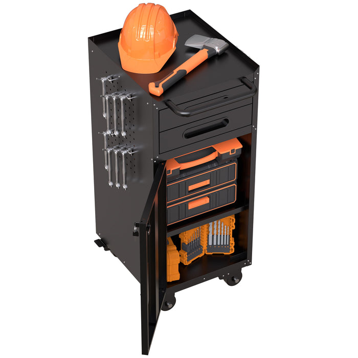 Rolling Tool Cabinet Heavy Duty Garage Storage With Lockable Doors
