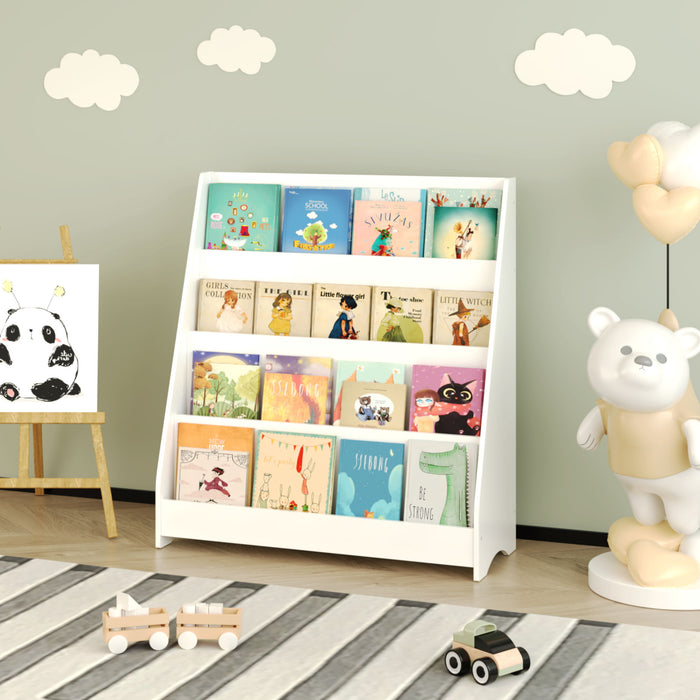 4 Tier Bookshelf, Toddler Book Display Shelves