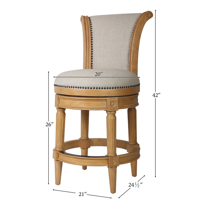 Swivel Barstool With High-Back