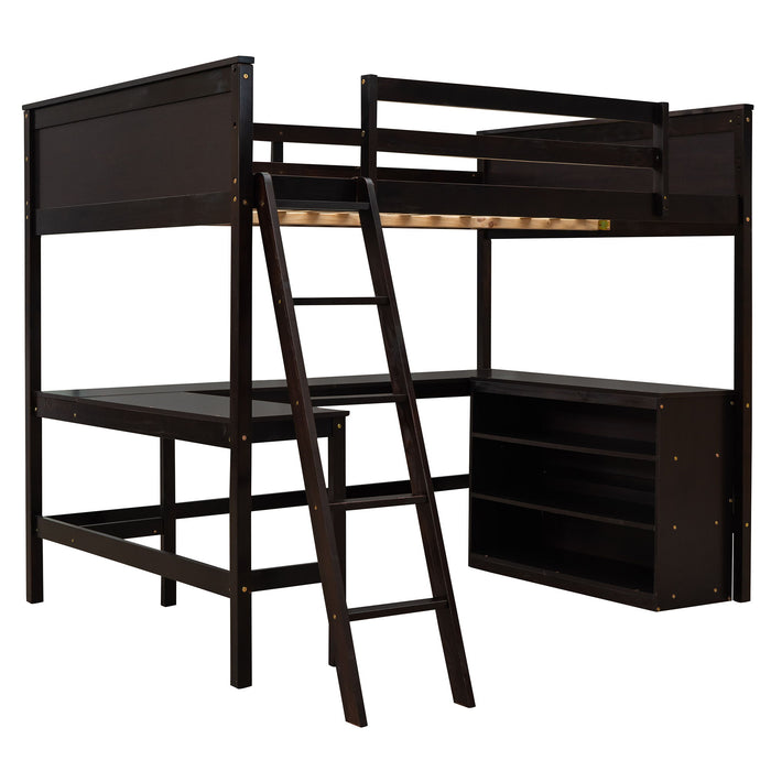 Loft Bed With Shelves With Desk